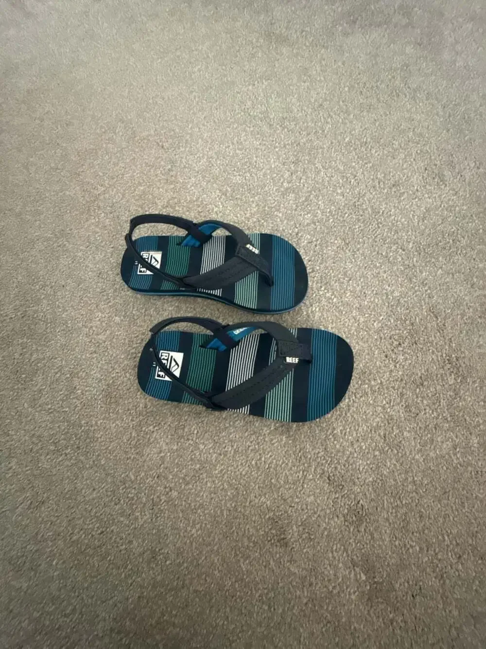 Reef Kids Ahi Sandals in Deep Sea Stripes - 11c